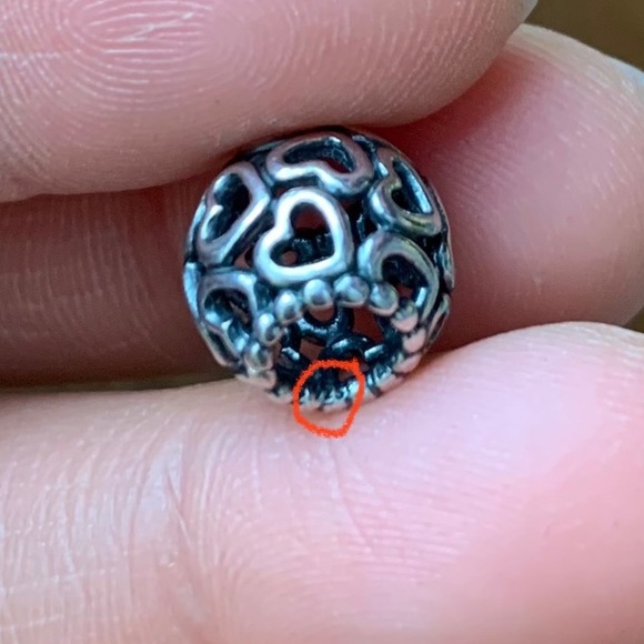 Retired Pandora Open Your Heart Openwork Charm Sterling Silver EUC - Picture 12 of 13
